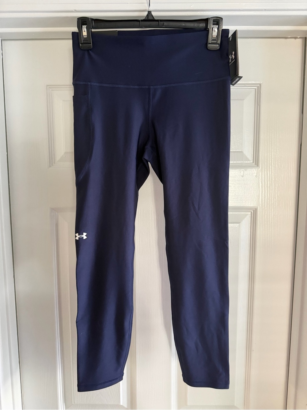 Under Armour Women's Navy Compression High-Rise Performance Leggings Size M NWT